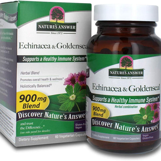 Nature's Answer Echinacea & Goldenseal, 900mg, 90s/60s