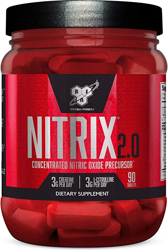 BSN NITRIX 2.0 Concentrated Nitrix Oxide Precursor, 90 TABS