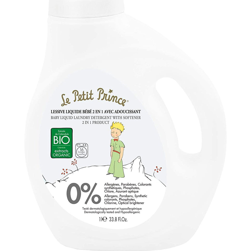 Le Petit Prince Newborn Laundry Detergent – 2-in-1 Detergent and Fabric Softener for Baby Clothes – 1L Delicate Laundry Detergent with Organic Olive and Chamomile Extracts – Subtle and Fresh Scent - Med7 Online