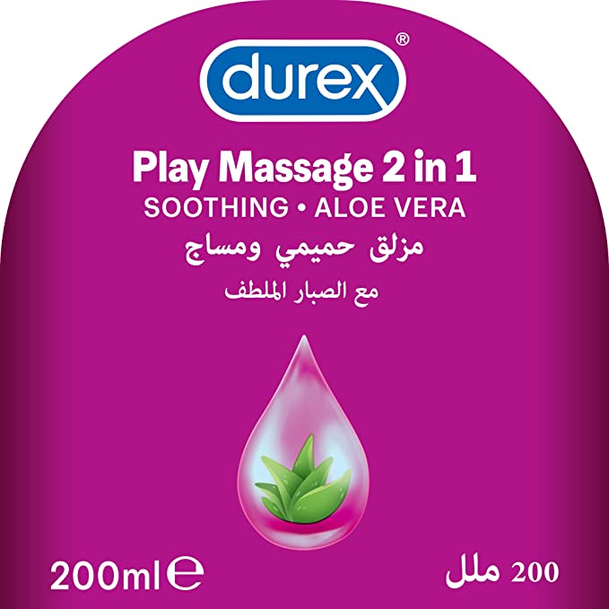 Durex Play Massage 2 In 1 Lubricant, Soothing, Aloe Vera- 200ml - Med7 Online