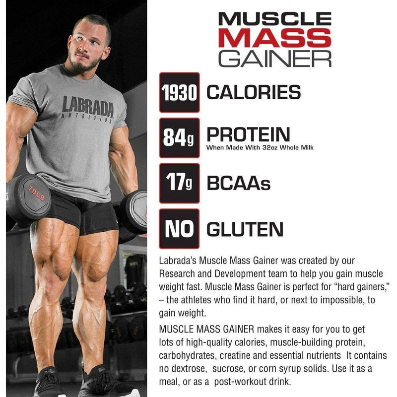 Labrada Nutrition Muscle Mass Gainer, Chocolate, 6lbs - Med7 Online