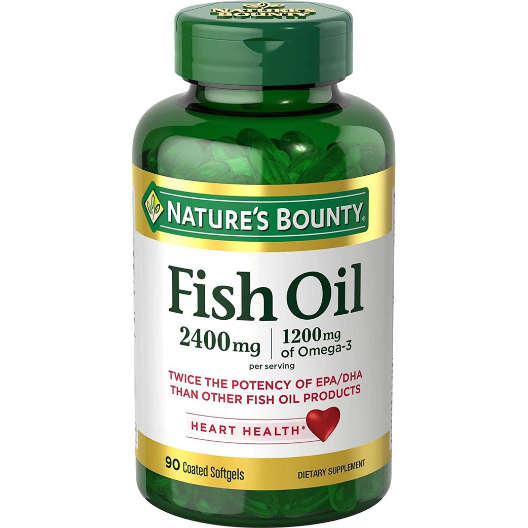 Nature's Bounty Double Strength Odorless Fish Oil 90 Softgles - Med7 Online