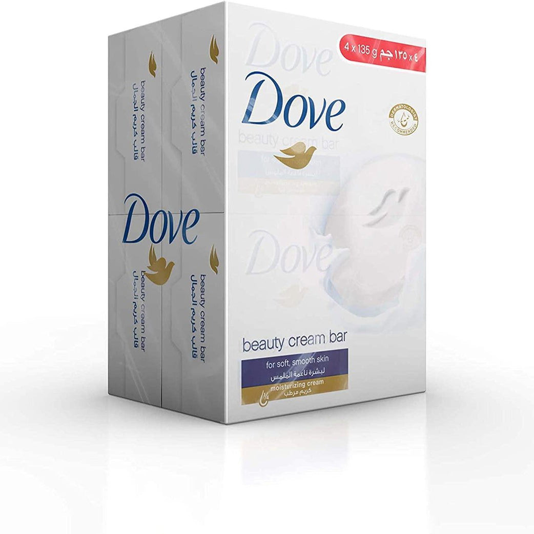 Dove Beauty Cream Bar White, 135g (4 Pack) - Med7 Online