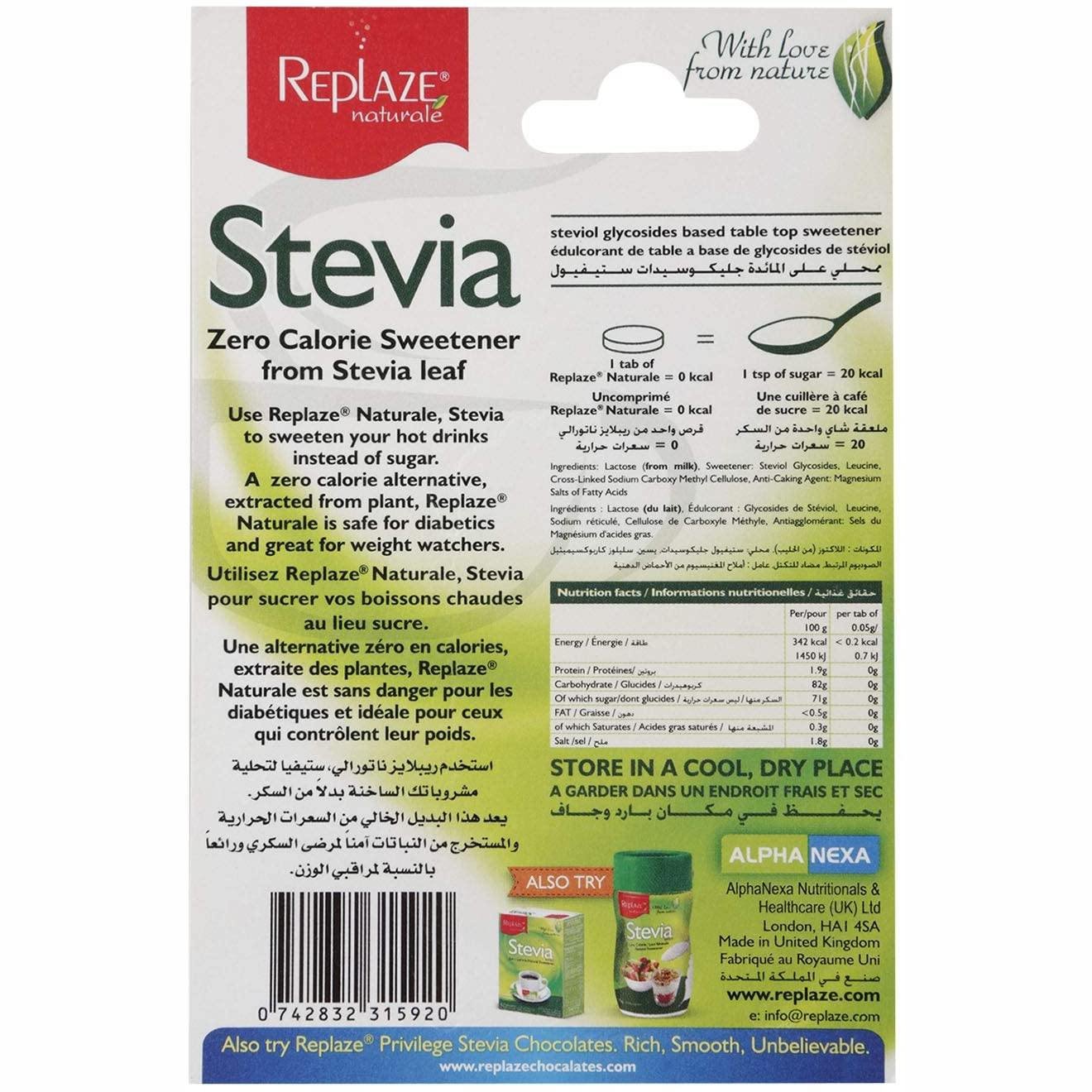 Replaze Sweeteners Stevia Mini, 100g - Med7 Online