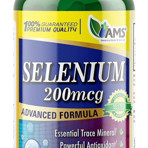 أقراص AMS SELENIUM 200MCG 60 قرصًا