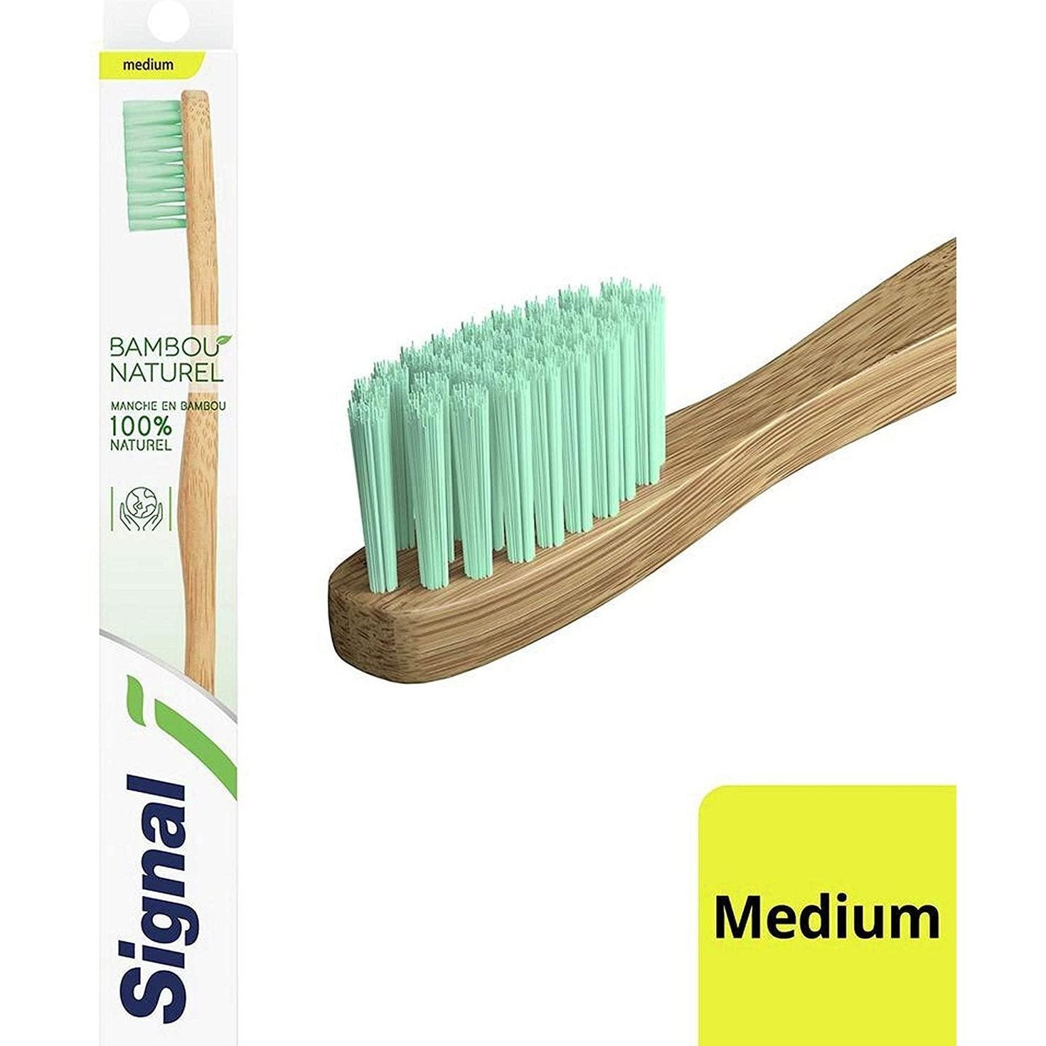 Signal Manual Toothbrush Bamboo 100% Natural, Medium - Med7 Online
