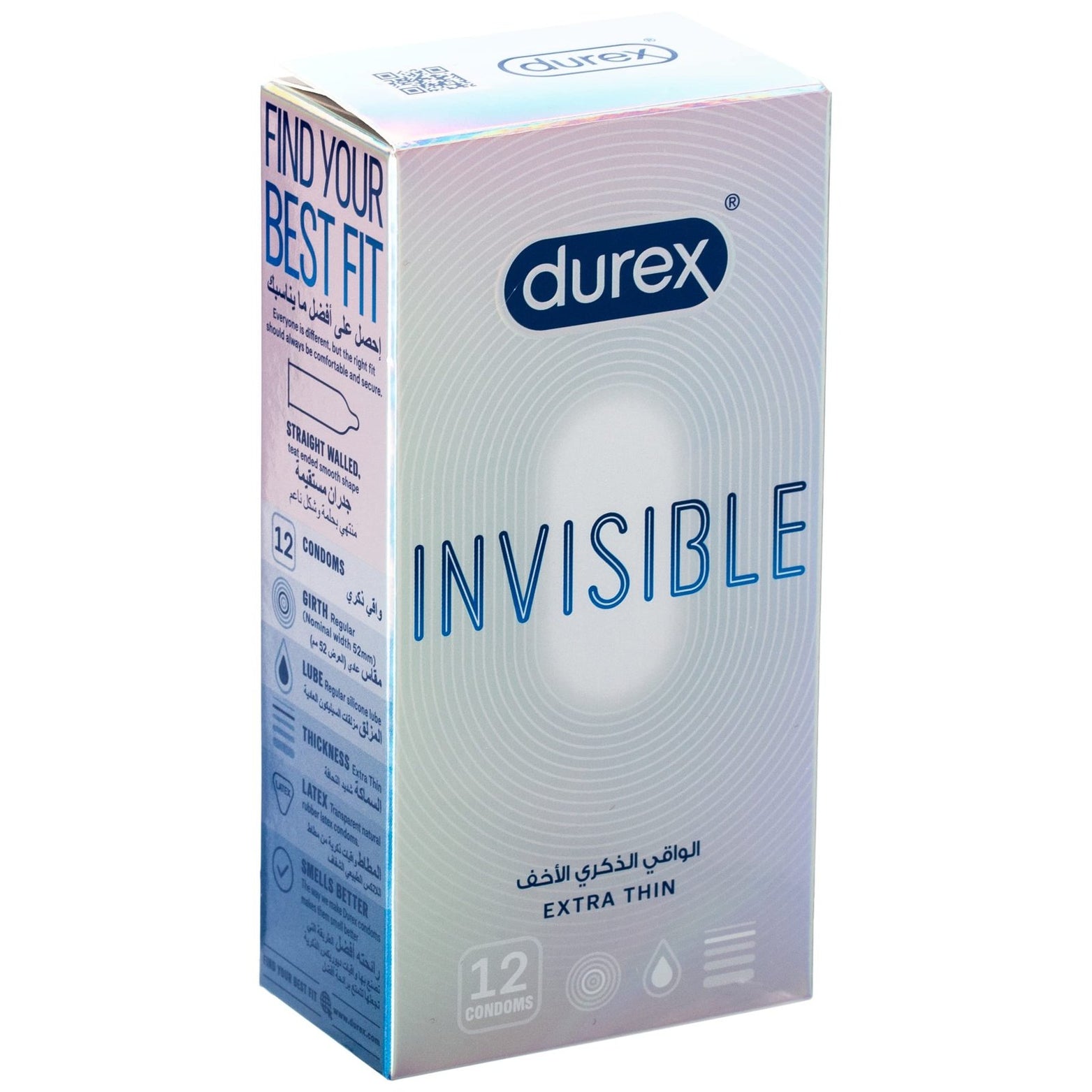 Durex Invisible Extra Thin Condom - Pack Of 12 - Med7 Online