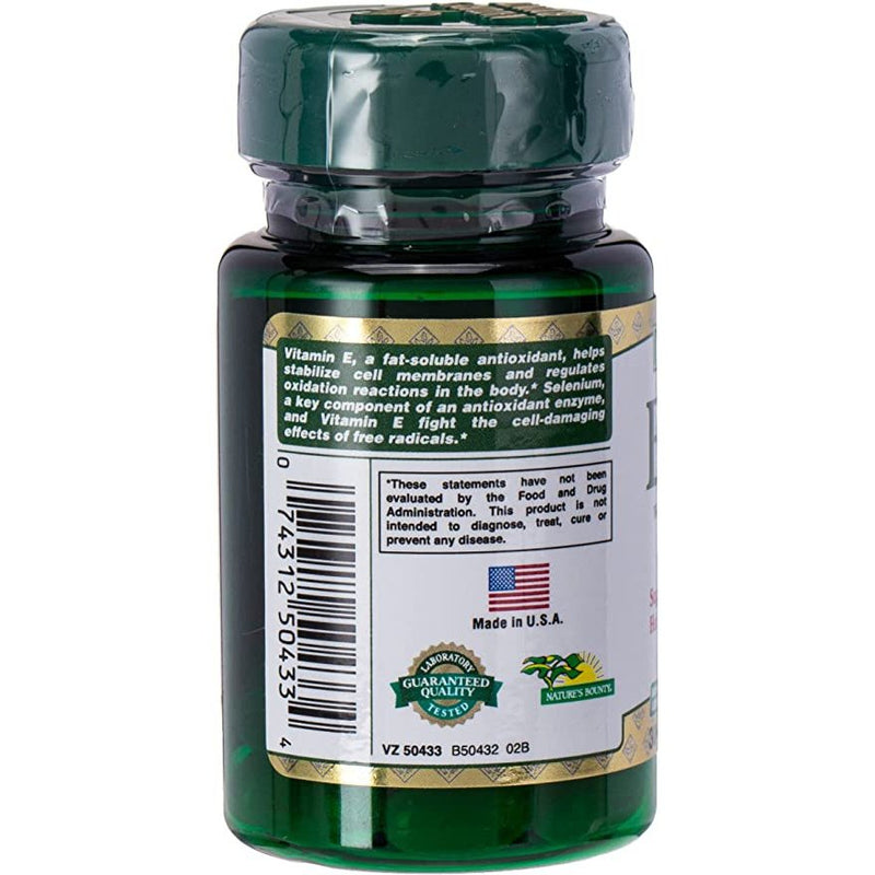 Nature's Bounty E-400IU with Selenium 50 mcg Softgels 30's - Med7 Online