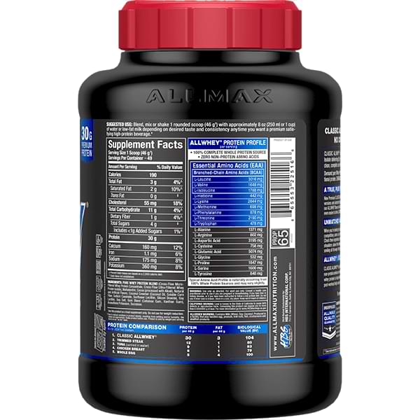 ALLMAX CLASSIC ALLWHEY: 100% WHEY PROTEIN SOURCE - 5LB