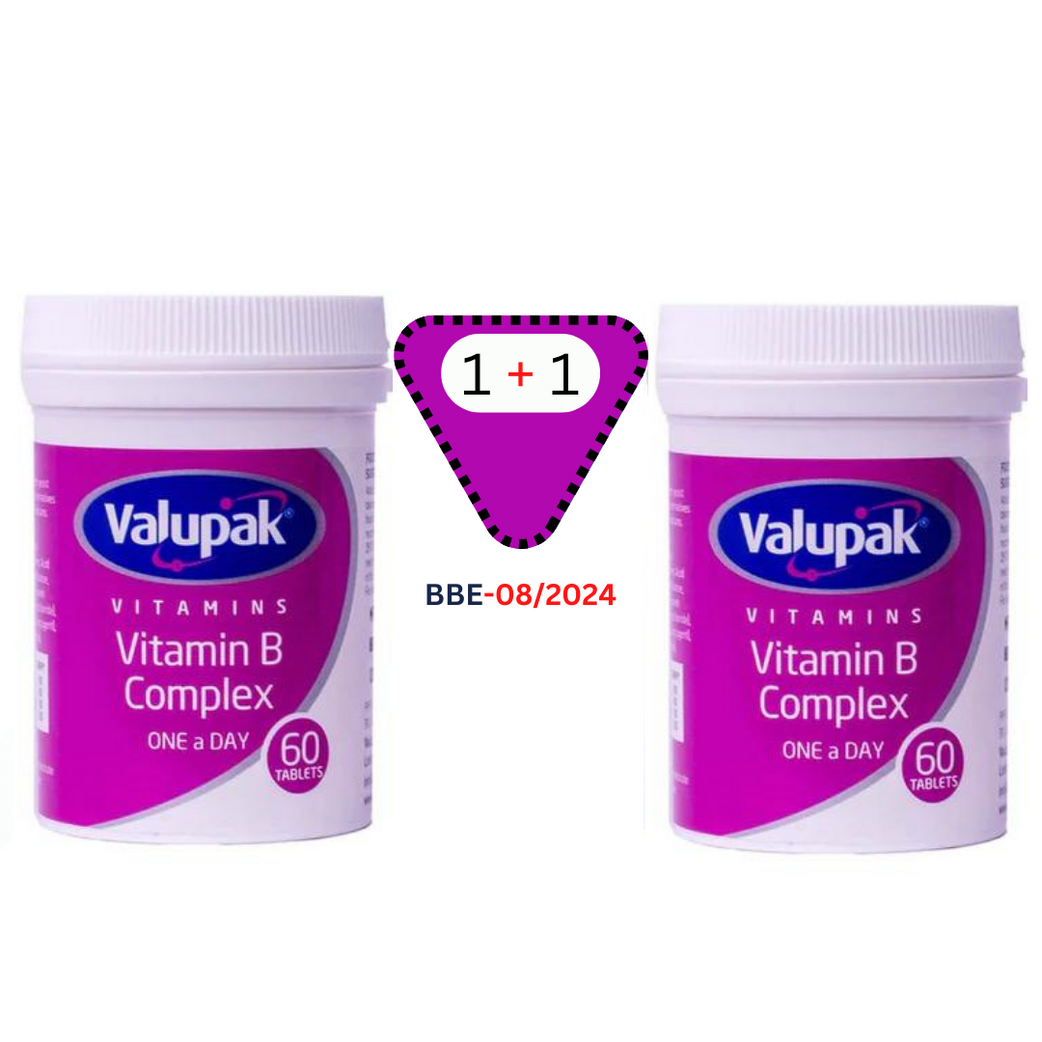 VALUPAK Vitamin B Complex Tablets 60’s ,1+1 Offer