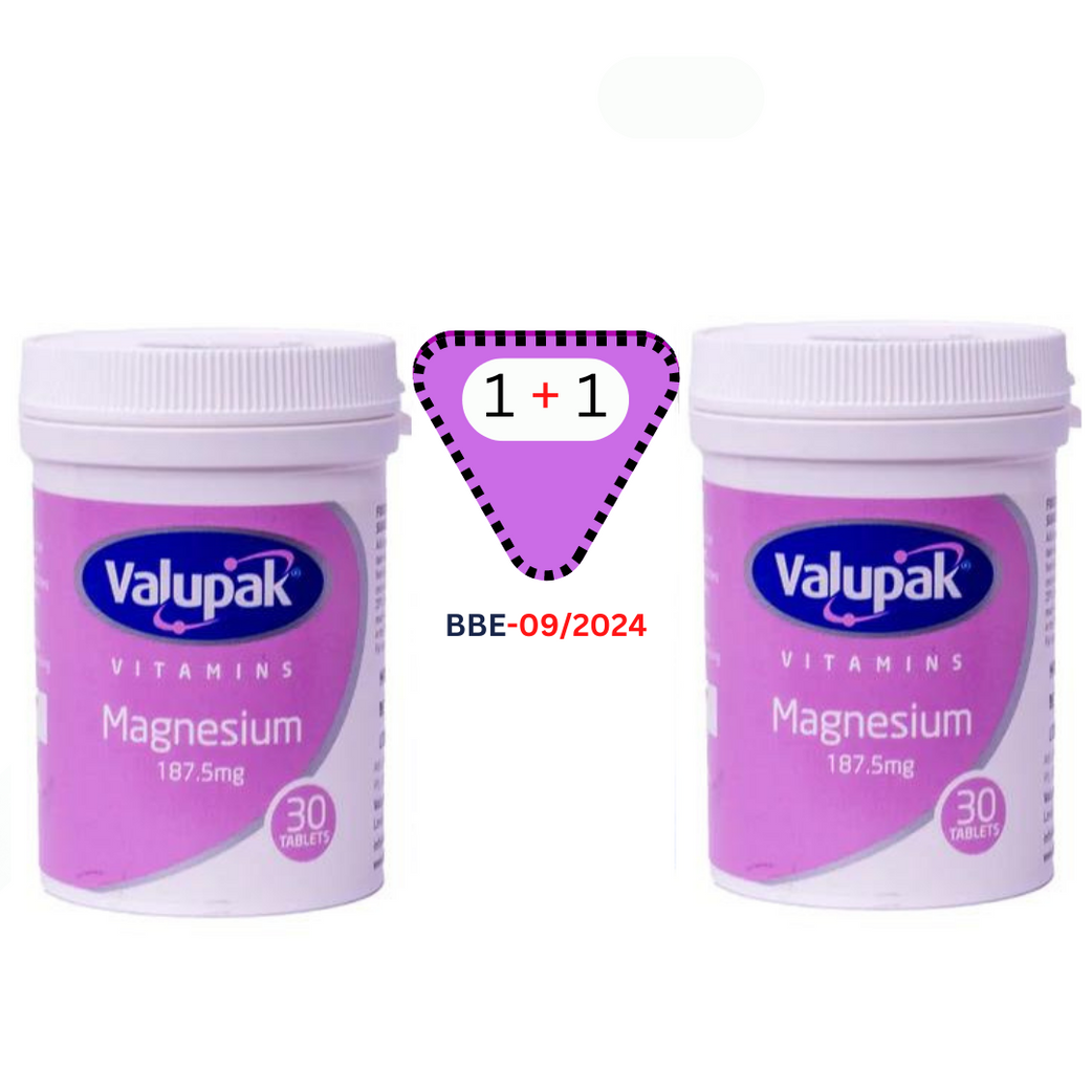 VALUPAK Magnesium 187.5mg Tablets 30’s