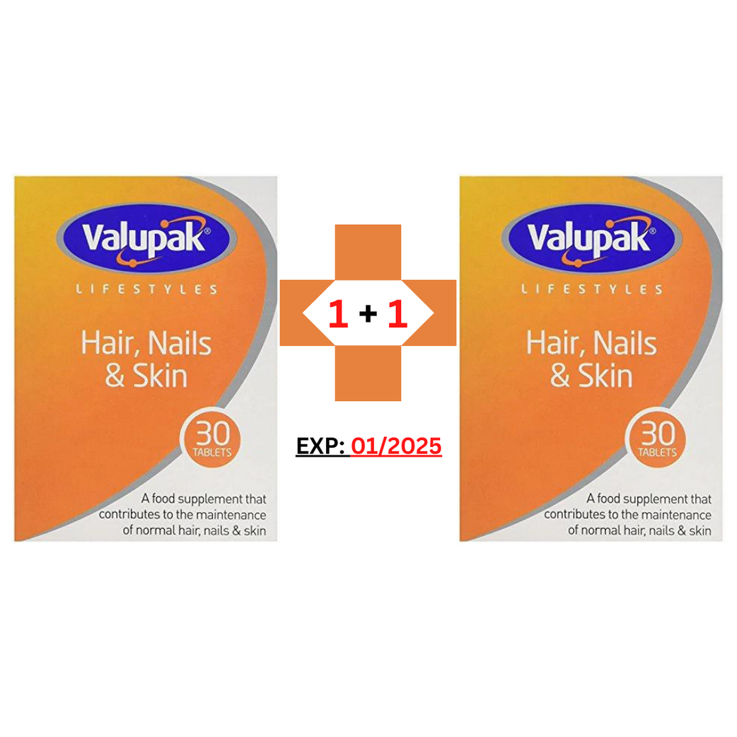VALUPAK  Hair. Nail. Skin 30s Tabs 1+1 OFFER