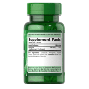 Puritan's Pride Chromium Picolinate 200 mcg Yeast Free 100s - Med7 Online