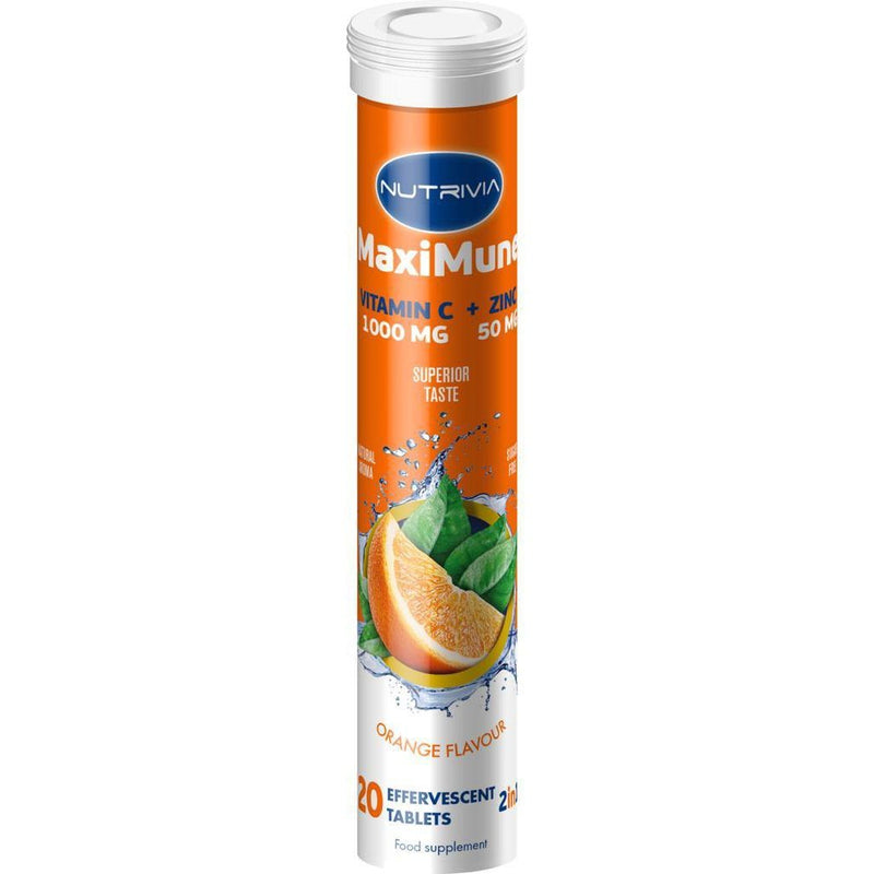 Nutrivia Zinc 50 mg + Vitamin C 1000 mg, 20s - Med7 Online