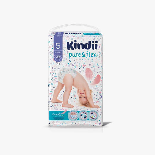 Kindii Pure & Flex Baby Diaper Size 5 (Junior 11-20kg) 48pcs - Med7 Online