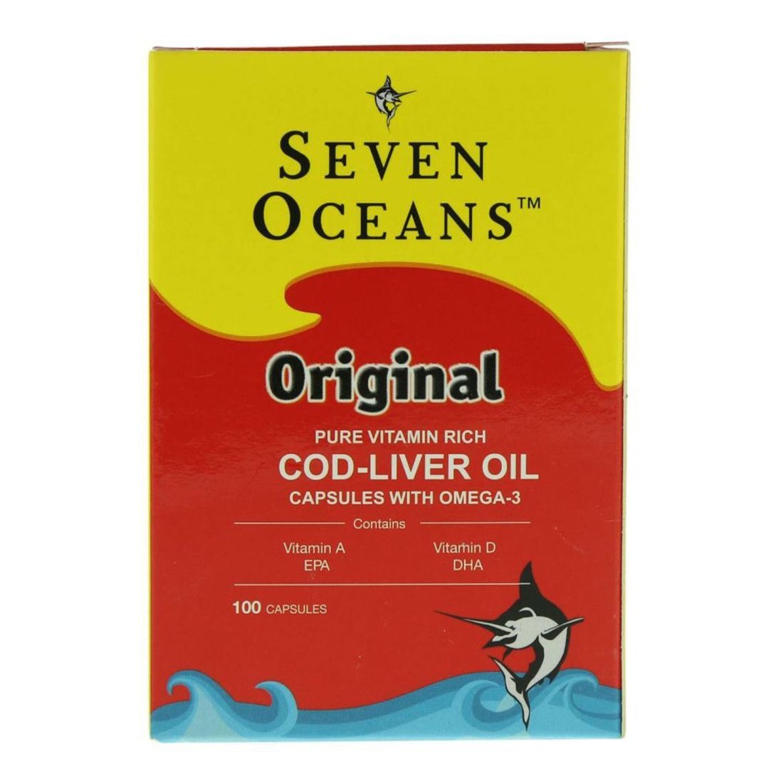 Seven Oceans 100-Piece Cod Liver Oil Capsule Set - Med7 Online