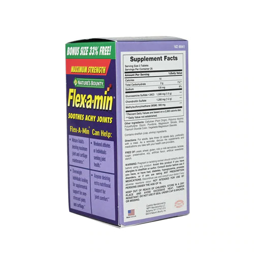 Nature’s Bounty Flex-A-Min 60+20 Tablets for joint health and mobility support