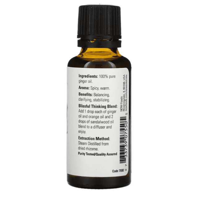 Now Foods, Essential Oils, Ginger, 1 fl oz (30 ml) - Med7 Online