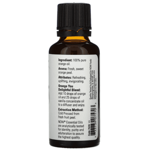 Now Foods, Essential Oils, Orange, 1 fl oz (30 ml) - Med7 Online