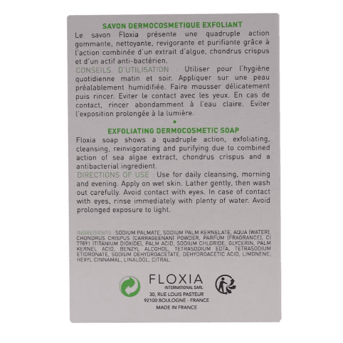 floxia sativa exfoliating dermocosmetic soap 125g