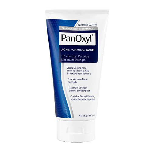 PanOxyl 10% Acne Foaming Wash 156g for face and body acne treatment and skin care