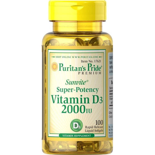 Puritans Pride Super Potency Vitamin D-3 2000 IU 100's (SUPER POTENCEY) - Med7 Online
