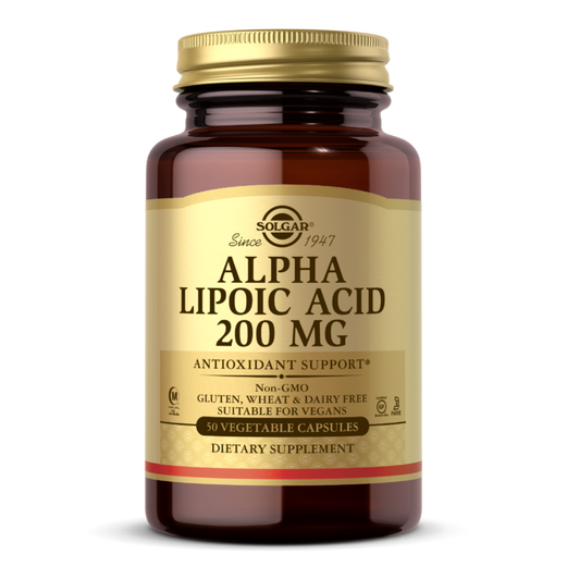 SOLGAR ALPHA LIPOIC ACID 200 MG VEGETABLE CAPSULES 50S - Med7 Online