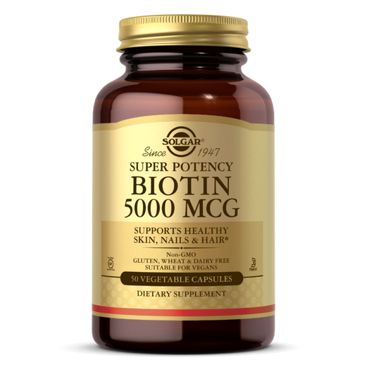 SOLGAR BIOTIN 5000 MCG VEGETABLE CAPSULES - Med7 Online