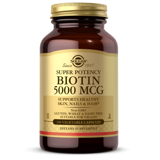 SOLGAR BIOTIN 5000 MCG VEGETABLE CAPSULES - Med7 Online