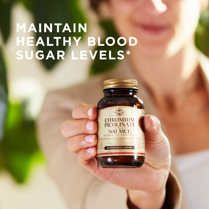 SOLGAR CHROMIUM PICOLINATE 500 MCG VEGETABLE CAPSULES - Med7 Online