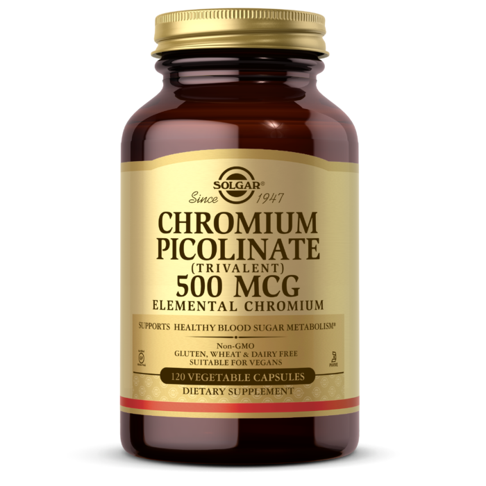 SOLGAR CHROMIUM PICOLINATE 500 MCG VEGETABLE CAPSULES - Med7 Online