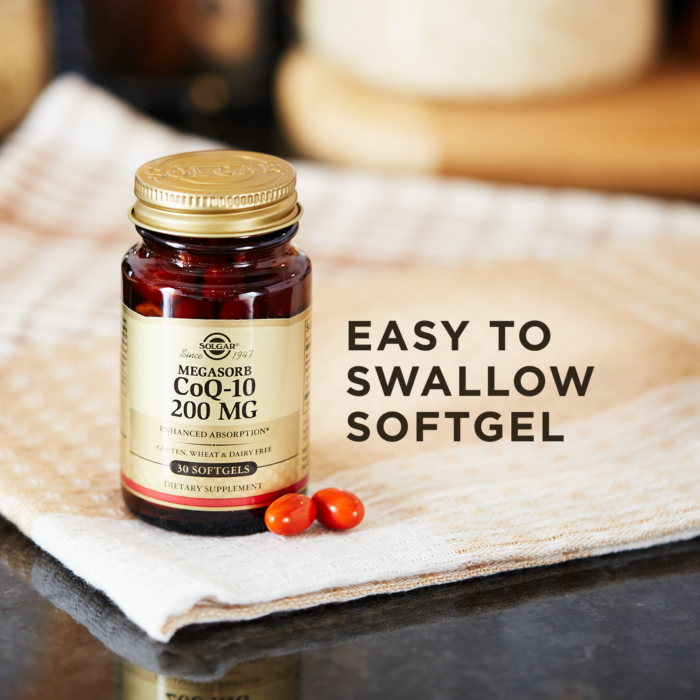 SOLGAR MEGASORB COQ-10 200 MG SOFTGELS 30's - Med7 Online