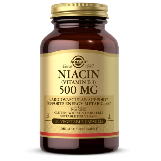 SOLGAR NIACIN (VITAMIN B3) 500 MG VEGETABLE CAPSULES - Med7 Online