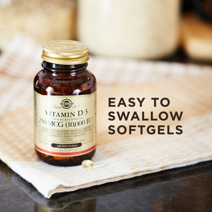 SOLGAR VITAMIN D3 (CHOLECALCIFEROL) (10,000 IU) SOFTGELS 120S - Med7 Online