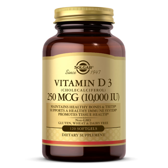 SOLGAR VITAMIN D3 (CHOLECALCIFEROL) (10,000 IU) SOFTGELS 120S - Med7 Online