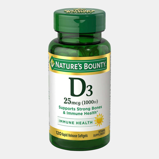 Nature's Bounty Vitamin D3 1000IU Softgels 120's - Med7 Online