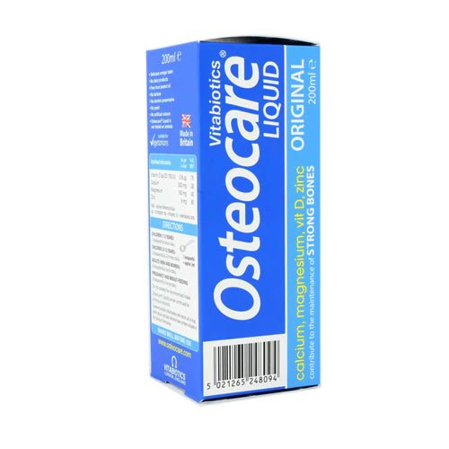 Vitabiotics Osteocare Liquid Original 200ml – liquid calcium and vitamin D supplement for strong bones and teeth, supporting overall bone health