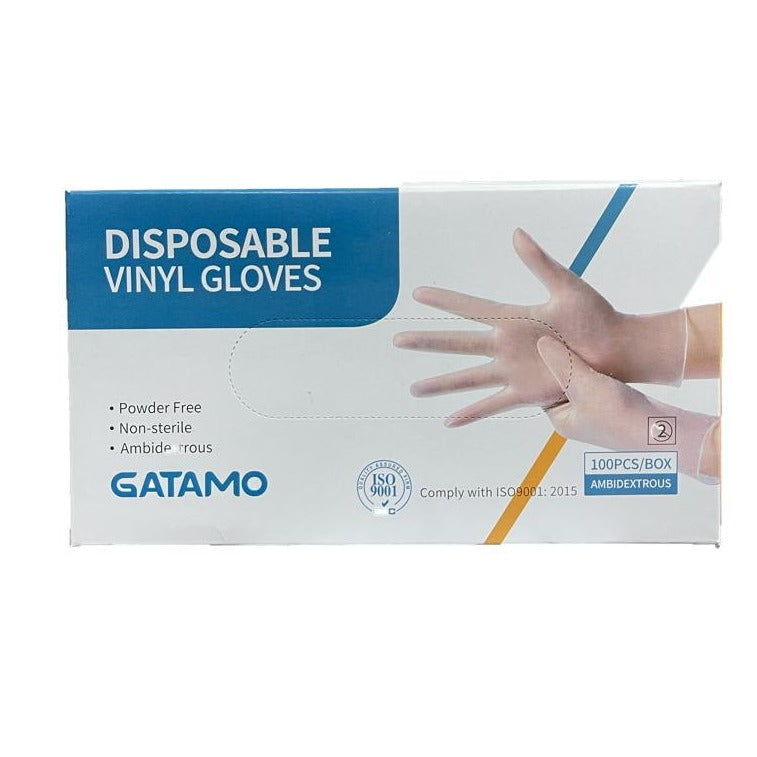 Gatamo Vinyl Powder Free Gloves, 100 Pieces, Large - Med7 Online