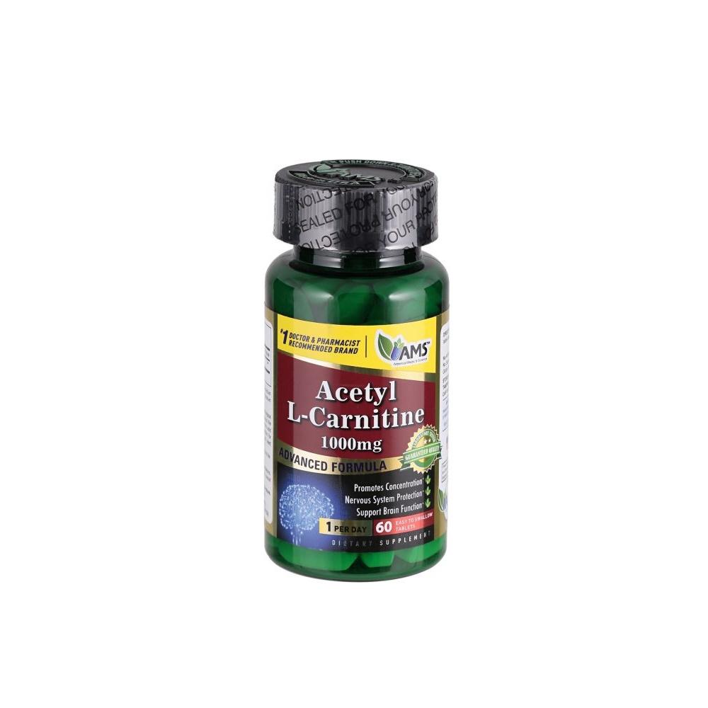 AMS Acetyl L-Carnitine 1000 mg Tablets 60's - Med7 Online