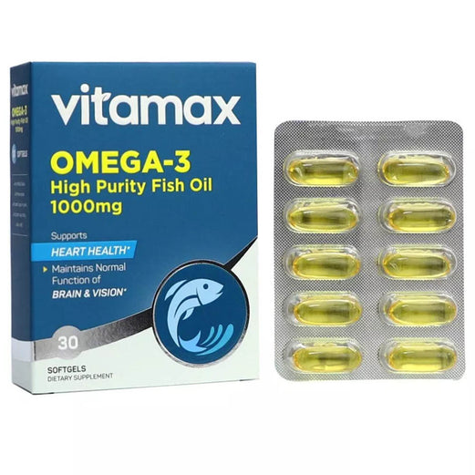 Vitamax - Omega 3 High Purity Fish Oil Softgel 1000mg - 30's