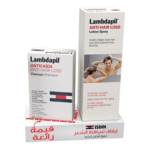 Isdin Lambdapil Anti-Hair Loss Lotion Spray + Shampoo 2's PROMO - Med7 Online