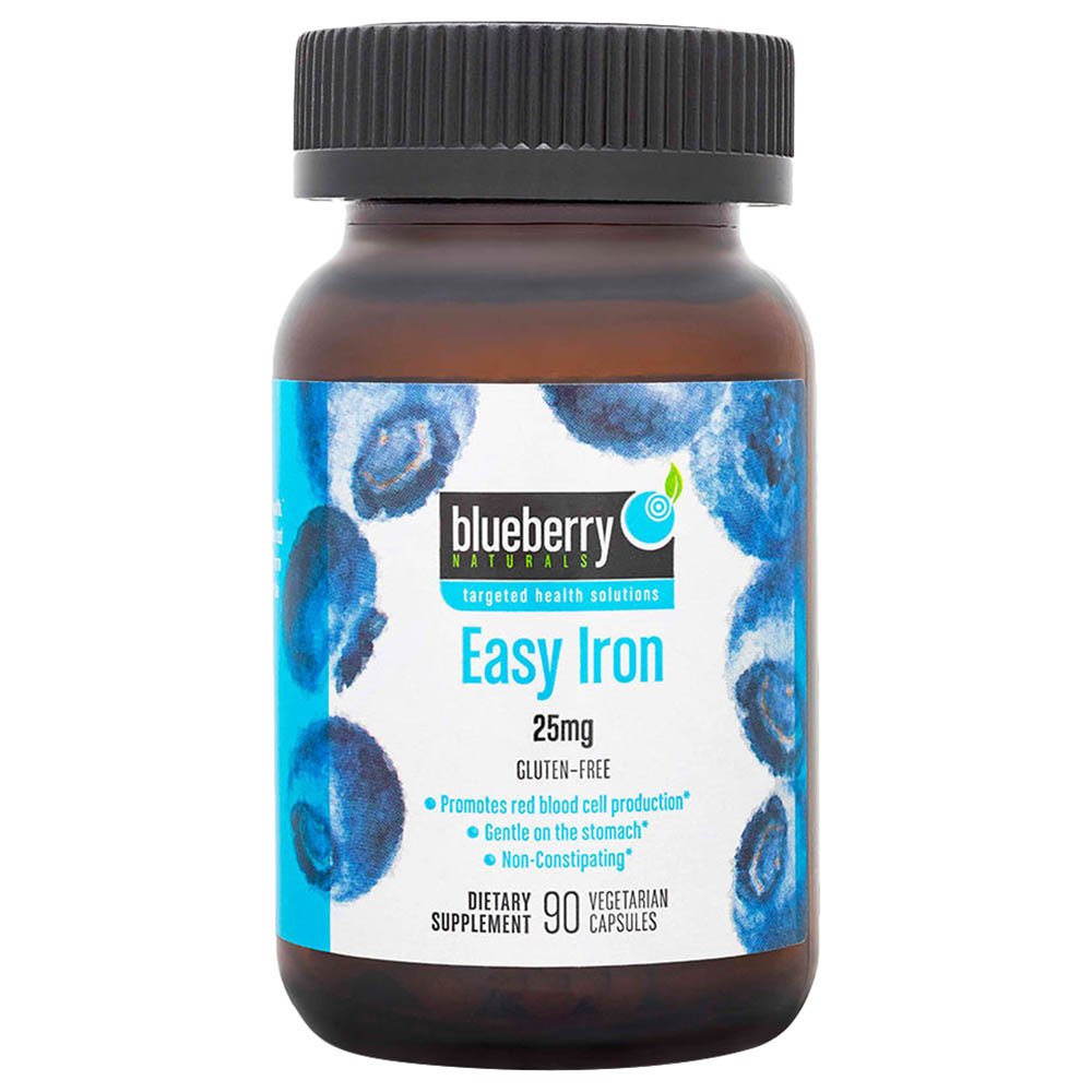 Blueberry Naturals Easy Iron 25mg Vegetarian Capsules 90's