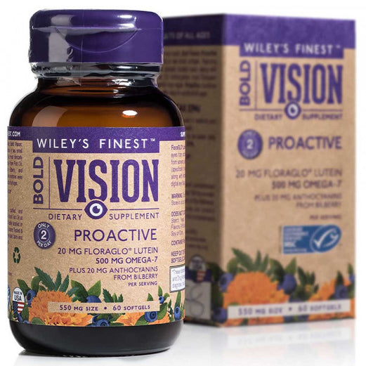 Wileys Finest Bold Vision Proactive Dietary Supplements, 550mg, 500mg, 60 Softgel