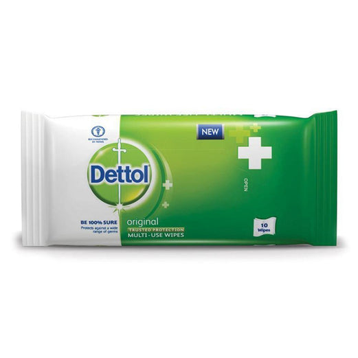 Dettol Anti-Bacterial Multi Use Original Skin, 10 Wipes - Med7 Online