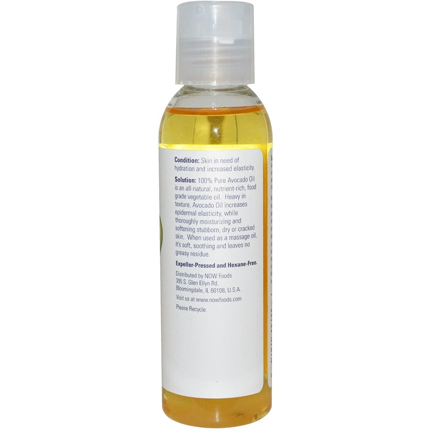 Now Foods, Solutions, Avocado Oil, 4 fl oz (118 ml) - Med7 Online