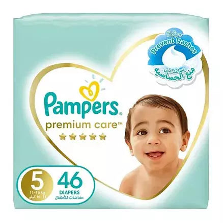 Pampers Premium Care Taped Diapers Size 5 - 46 Baby Diapers