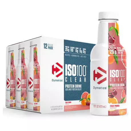 Dymatize ISO100 Clear Protein Drink - Fruit Punch 473ml