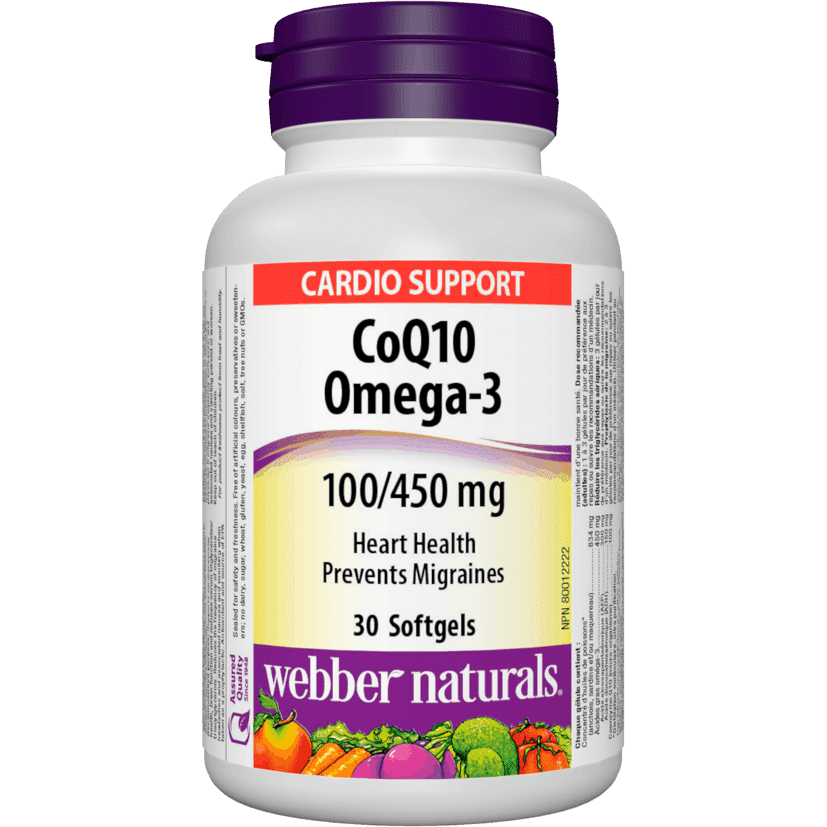 Webber Naturals CoQ10 Omega-3 100/450 mg 30 Softgels - Med7 Online