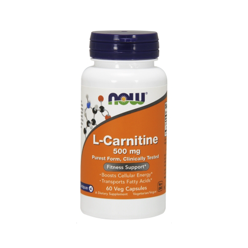 Now L-Carnitine 500 mg 60 Veg Capsules - Med7 Online