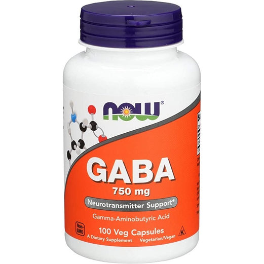 Now Gaba 750 Mg Vegetable Capsules, 100 Capsules - Med7 Online